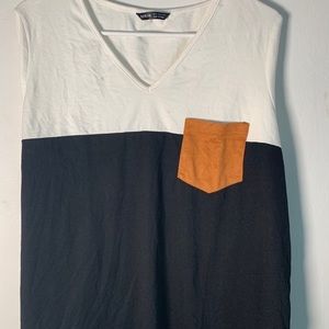 Pocket colorblock top